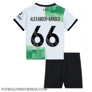 Liverpool Alexander-Arnold #66 Segunda Equipación Niños 2023-24 Manga Corta (+ Pantalones cortos)